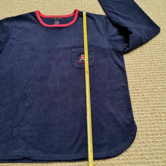 Ralph Ralph Lauren Navy Light Weight Fleece Lounge Top Navy M - Picture 10 of 12